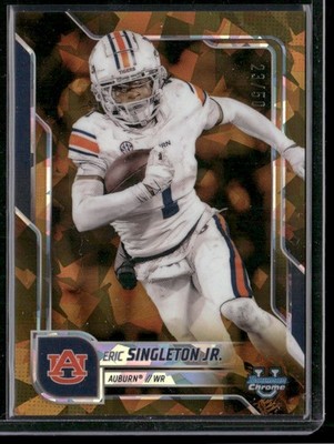 2025 Bowman U Chrome Sapphire #186 Eric Singleton Jr. Gold Sapphire #/50