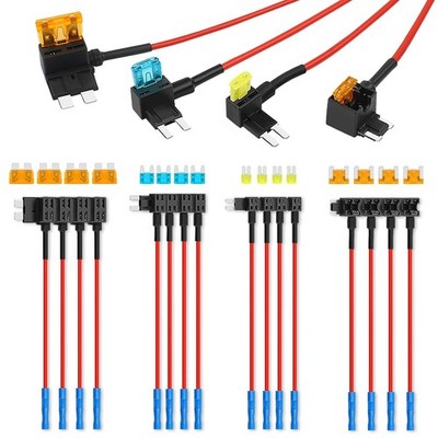 16 Pack 4 Types Fuse Tap Kit Fuses Adapter Jumper for Cars Trucks Boats