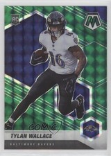2021 Panini Mosaic Rookies Green Mosaic Prizm Tylan Wallace #326 4z8