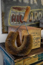 HUGE old primitive general store display scrub bottle wooden  antique brush