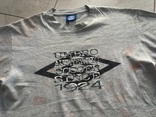 Vintage 1990s UMBRO Soccer Football Logo Tie Dye T- Shirt Large USA Made Gray