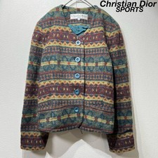 USED RARE, BEAUTIFUL CHRISTIAN DIOR HIGH-QUALITY WOOL COLLARLESS JACKET VERYGO