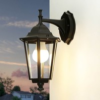 Rustikale AußEnleuchte Wand Schwarz IP43 Wand Laterne Haus Einfang Hof Lampe