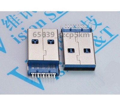 10 pcs USB 3.0 Type-A Male 9 Pin SMD 2 Pin DIP PCB installation Plug Connector #