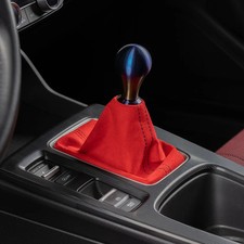 Hybrid Racing Alcantara Red Shift Boot Fits 22 Honda Civic Si Type-r Fl5