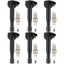 ECCPP UF413 6 ignition coils with 6 iridium Spark Plugs for Honda for Acura f...