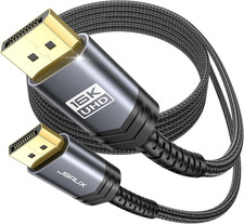Displayport Cable 10Ft 2.1, DP 2.1 Cord Support 16K 60Hz, 8K 120Hz, 4K 240Hz 80G