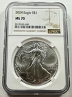 2024 $1 American Eagle MS70 1 oz Silver US Coin