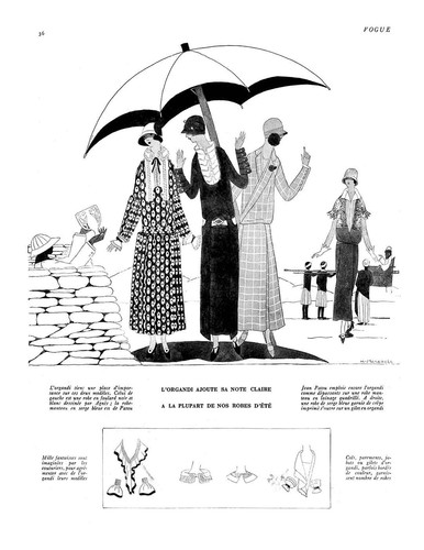 Vogue Paris Magazine, Reprint Jul 1923, V 4.24 Art Deco Fashion Drawings, 1920's - Picture 12 of 12