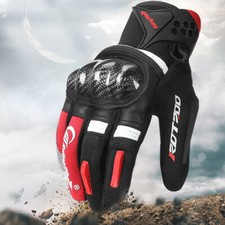 Motorbike Gloves Carbon Fiber Touch Screen Motorcycle Cycling Full Finger Gloves