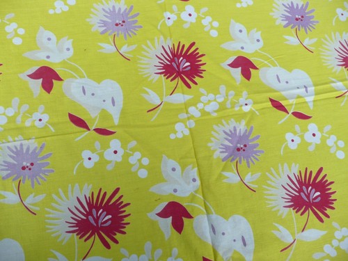 TISSU vintage ancien en coton à décors de fleurs année 1950 - Picture 3 of 6
