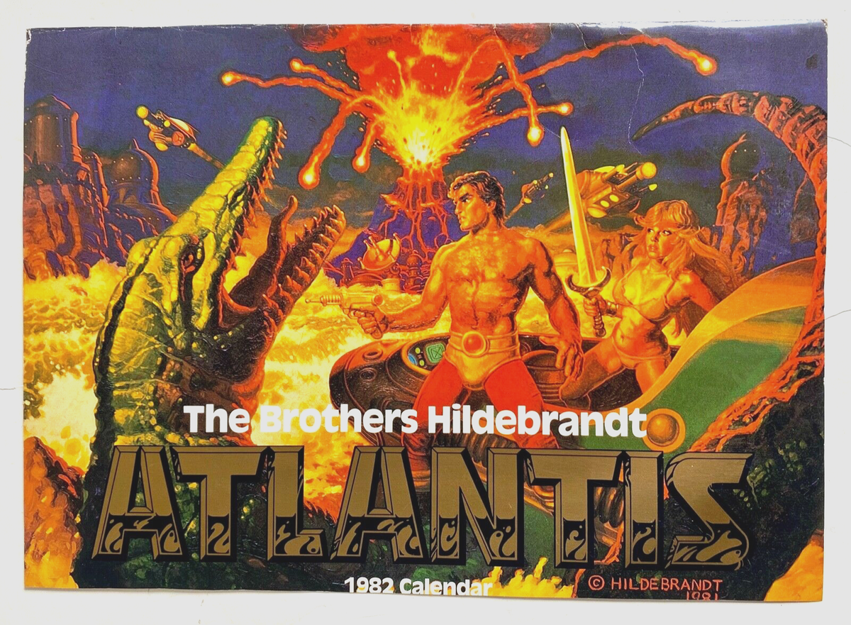 Vintage 1981 Art Print Atlantis Greg Tim Hildebrandt Fantasy Lost