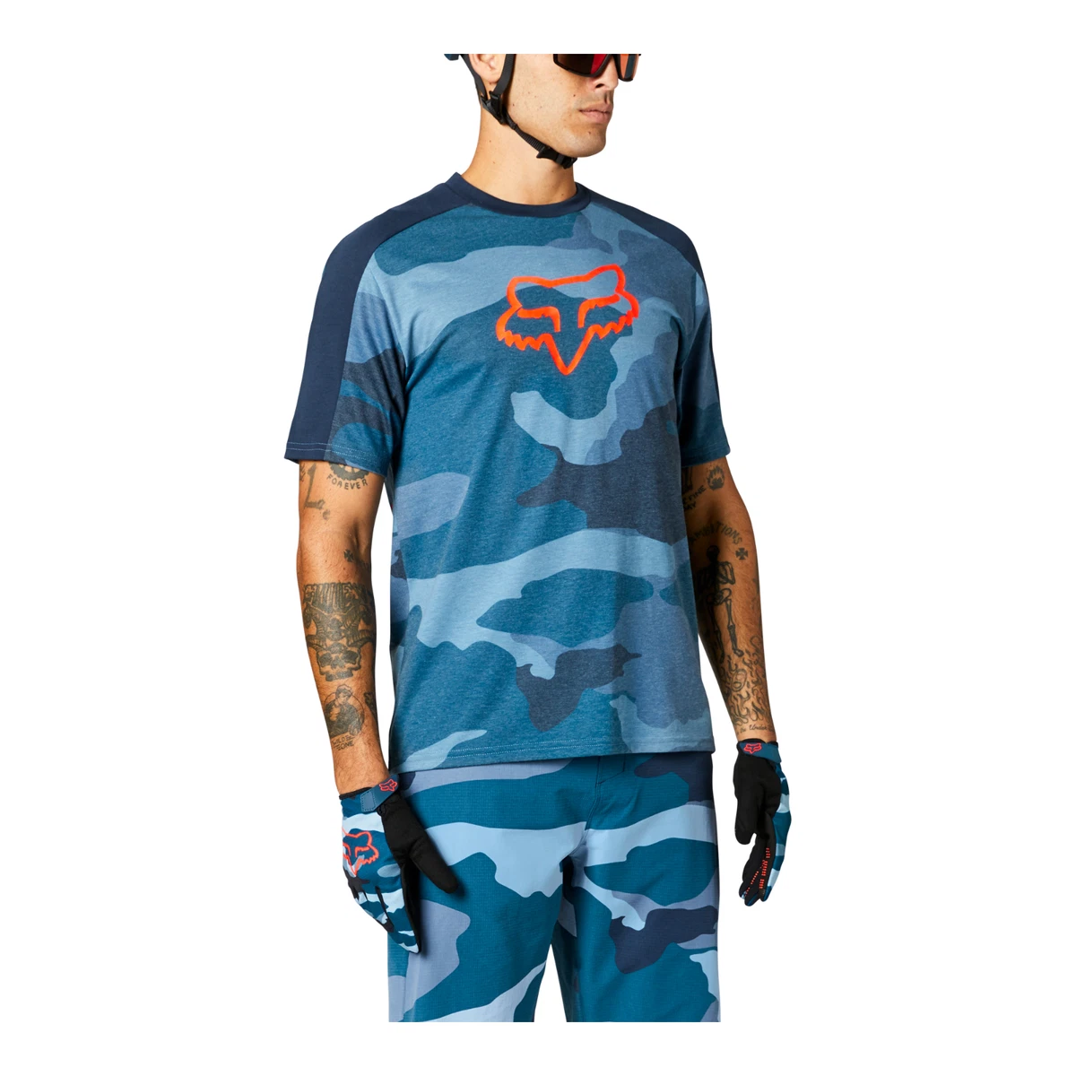 Fox camo mtb jersey sales