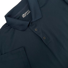 NIKE GOLF Fit Dry Men's Sz L Navy Blue Short-Sleeve Polo Shirt Embroidered Logo