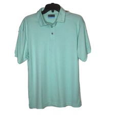 New PGA Tour Polo Shirt Short Sleeve UPF 50 Turq Aqua Men's Small