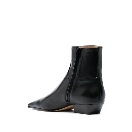 Khaite Kurzstiefel Damen Stiefel mit eckiger Zehenpartie flacher Boden halbhohe Chelsea Boots - Bild 10 von 18