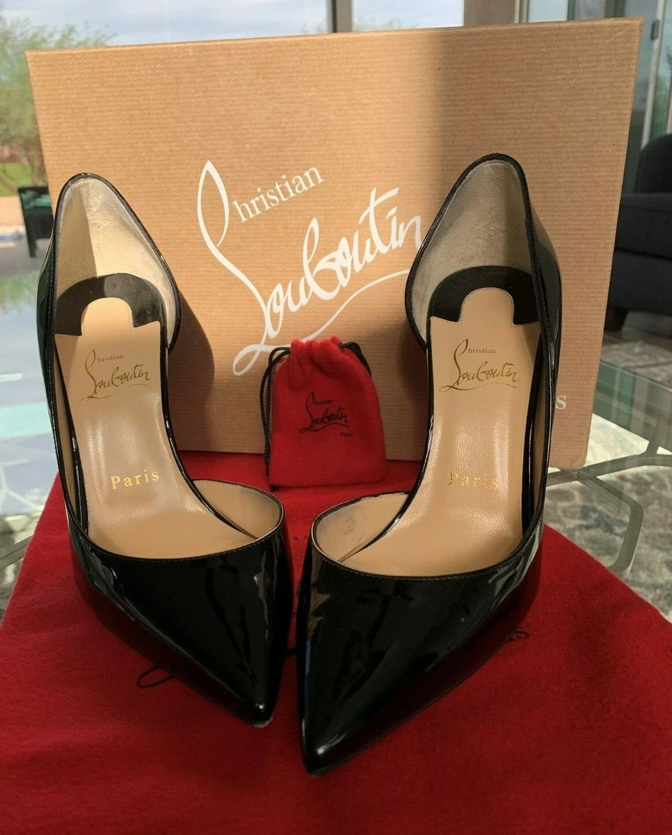 Christian Louboutin Bottom Iriza Black Leather High Heel Shoes | eBay