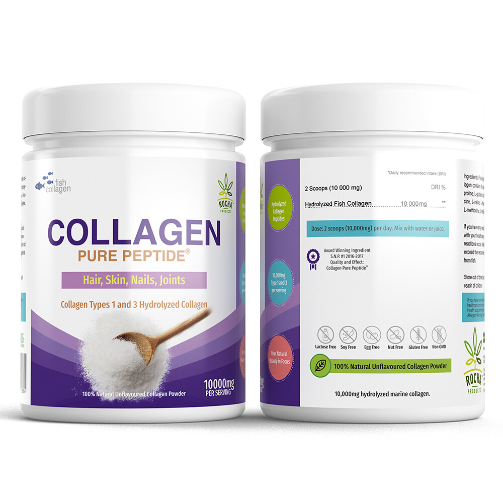 Marine Collagen Powder 10000mg Fish Hydrolyzed Organic Kosher Pure Peptides 300g eBay