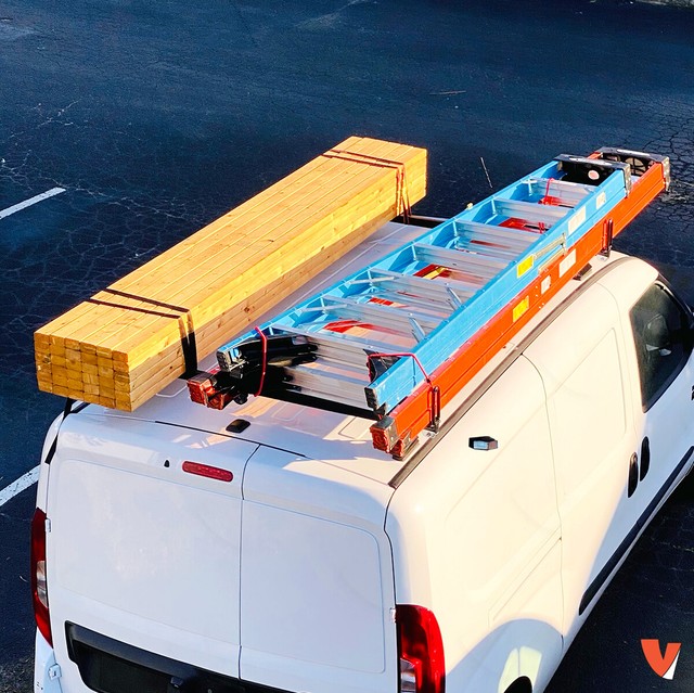 Aluminum 2 Bar 60'' Cargo Van Roof Ladder Racks Fits RAM ProMaster