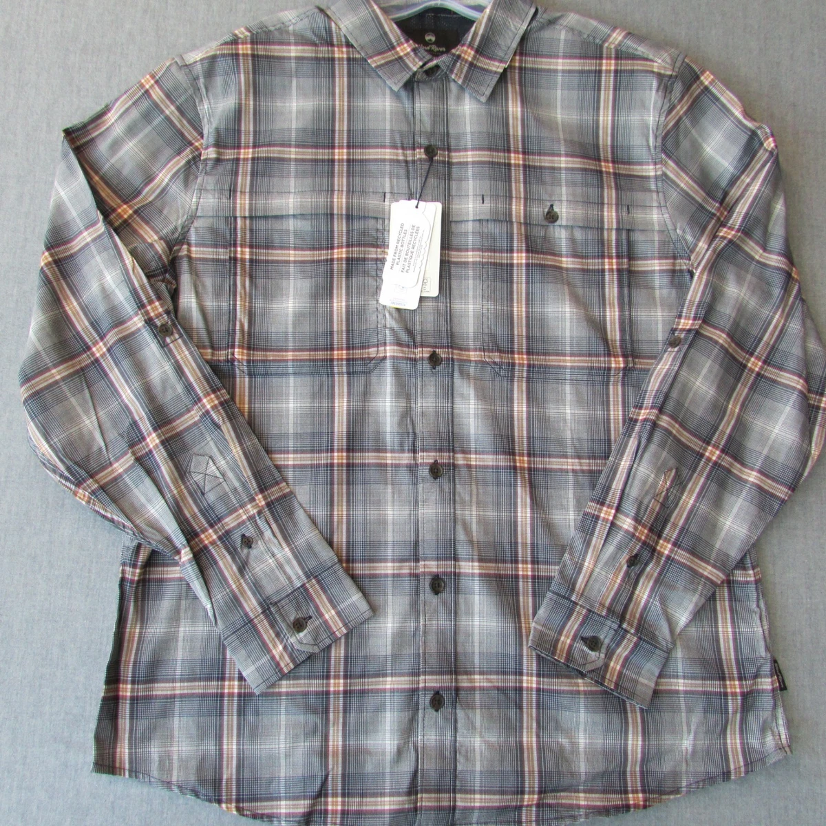 Wind River Plaid Shirt XL Blue UV Sun lightweight cool summer vent