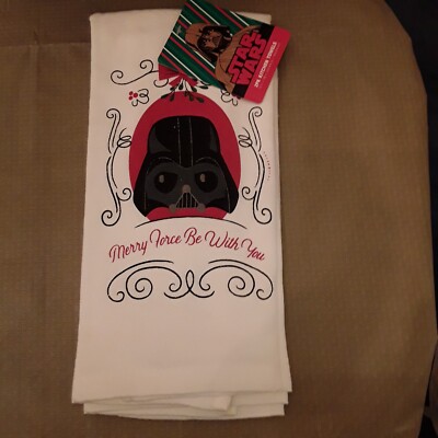 Star Wars 2pk Kitchen Towels Darth Vader Merry Force Be With You