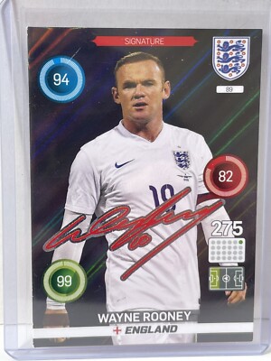 Wayne Rooney Signature Card Panini Adrenalyn XL England EURO 2016