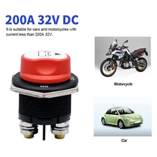 Battery Isolator Switch 200A Disconnect Power Cut ON/OFF for Car Boat RV-Truck