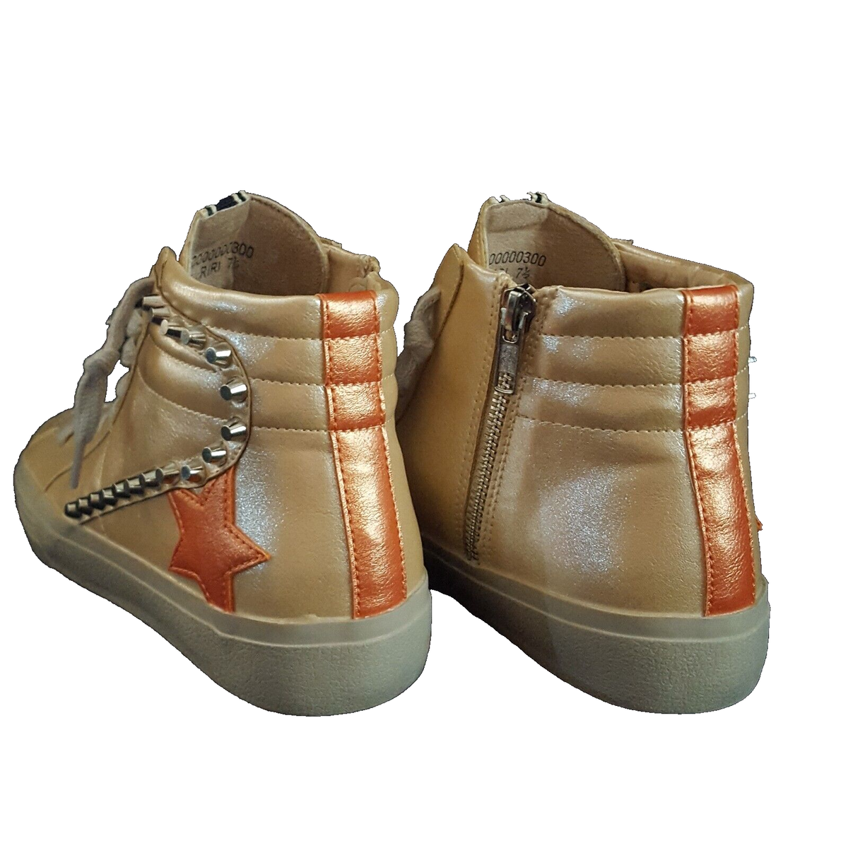 Shu Shop Women's Shoes Sneakers High Top Lace Casual Zip 6.5 37.5