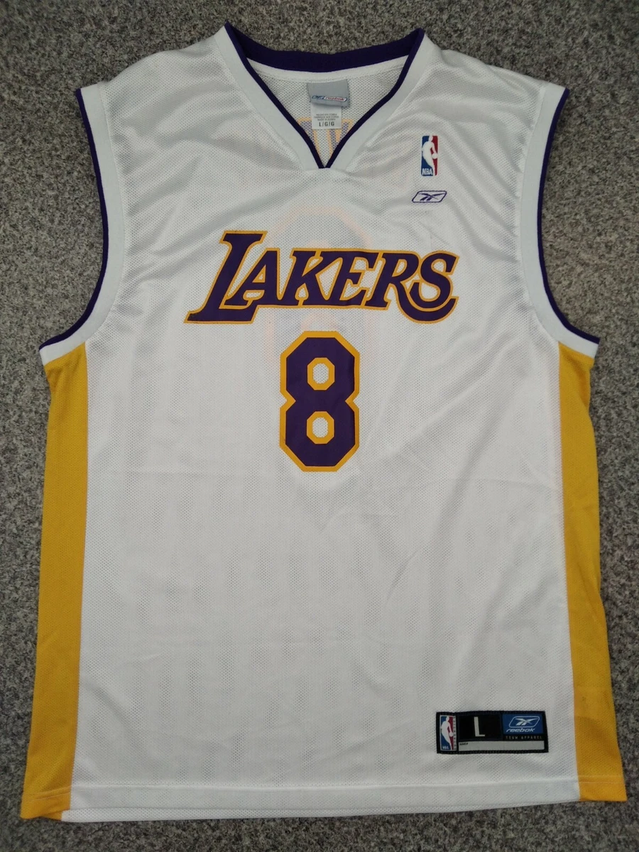 NBA Lakers Kobe Bryant 8 jersey vest Reebok home white size L