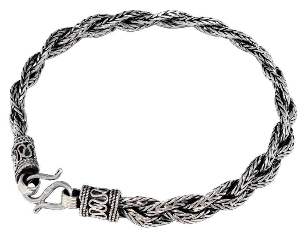 Pulsera De Hombre Vikingo Akuna Nordland De Plata 925 Símbolo Joyería - NUEVO