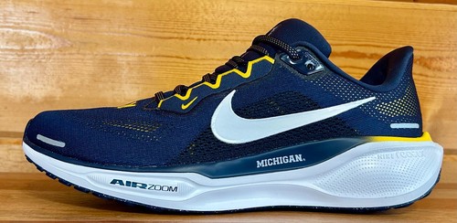 Nike Zoom Air Pegasus 41 MIchigan Wolverines Running Shoes Size 10.5/12/13 NAVY