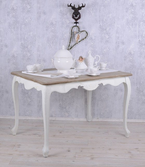 Esstisch Shabby Chic Tisch Weiss Kuchentisch Nostalgie Holztisch Esszimmertisch Gunstig Kaufen Ebay