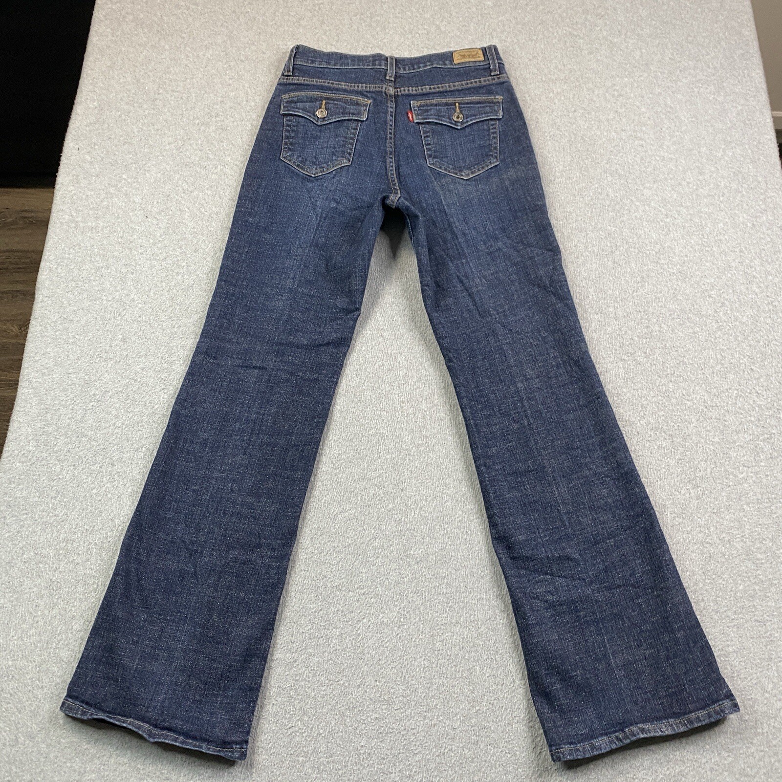 Levis 512 Jeans Womens 10 M 28x31 Perfectly Slimming Bootcut Stretch Flap Dark