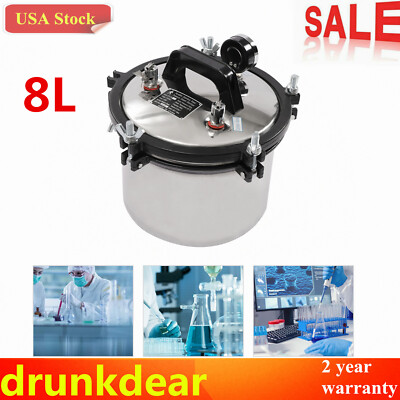 Autoclave Steam Sterilizer Medical Sterilizer Dental Equipment Sterilization 8L