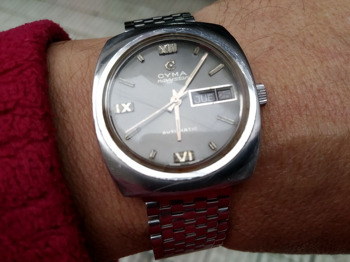 CYMA NAVYSTAR R824.00 WITH SERVICE GIRARD PERREGAUX MOVEMENT CYMA NAVYSTAR R824.00 WITH SERVICE GIRARD PERREGAUX MOVEMENT