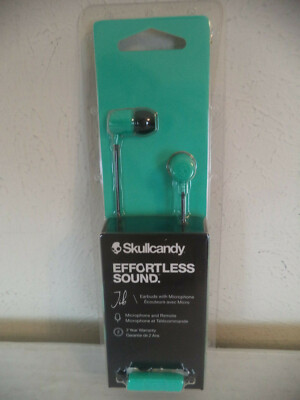 Green/ Black Skullcandy Earbud with Microphone.