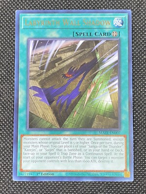 YuGiOh! - Labyrinth Wall Shadow MAZE-EN007 Rare 1st Edition Near Mint