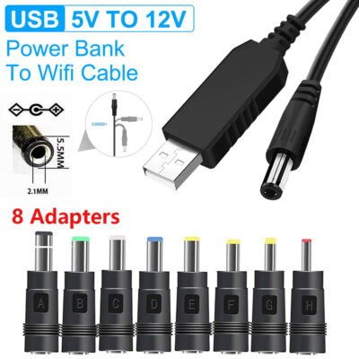 Câble 80cm Port USB vers DC 2.0 2.5 3.5 4.0 5.5mm 5V DC