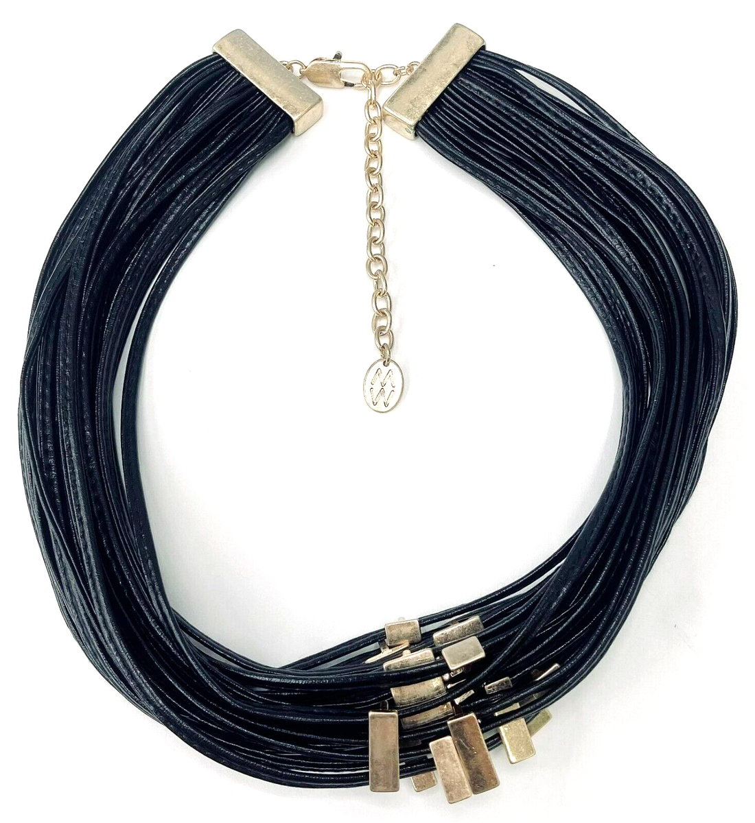 HSN Marla Wynne Gold Tone Faux Leather 17