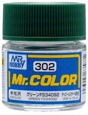 Mr. Hobby C302 Mr. Color Semi Gloss Green FS34092 Lacquer Paint 10ml - US