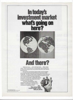 1973 Dow Jones & Company Dow Jones News Service Vintage Print Advertisement