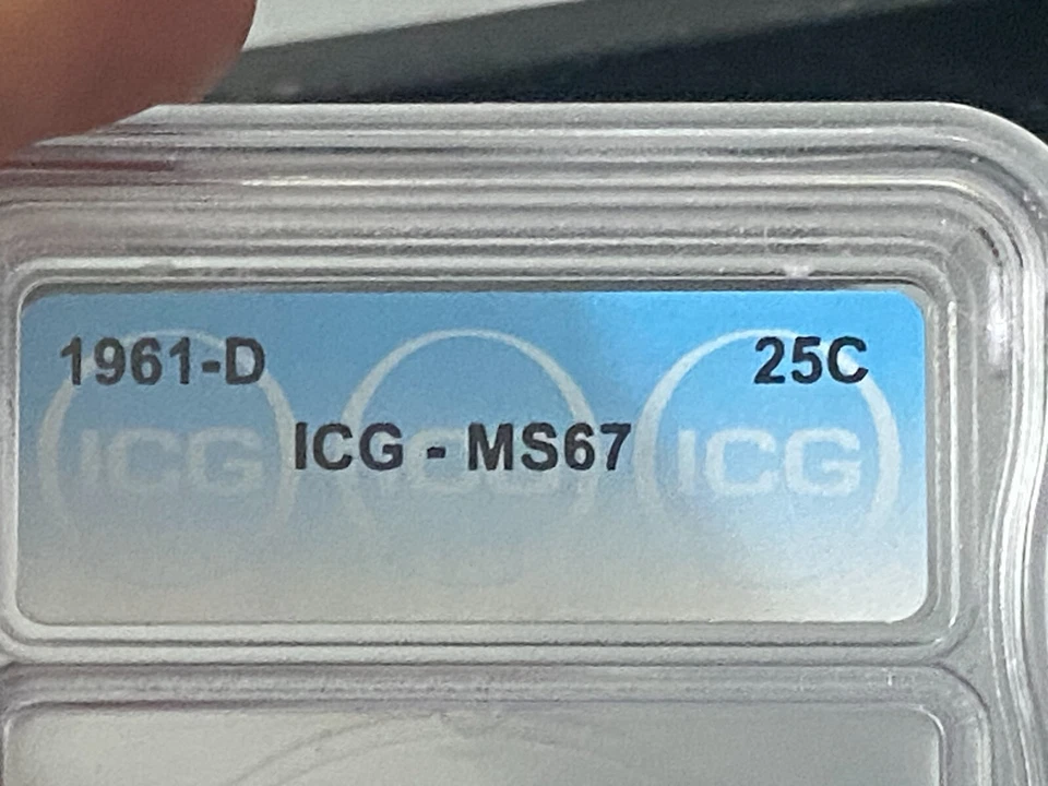 1961D WASHINGTON QUARTER ICG MS67 , VERY RARE IN THIS HIGH CONDITION - Image 4 of 4