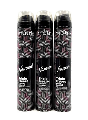 Matrix Vavoom Triple Freeze Extra Dry High Hold Hairspray 9 oz  Pack of 3
