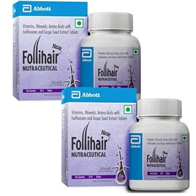 Pack of 2- Abbott new follihair nutraceutical - 30 Tab Each