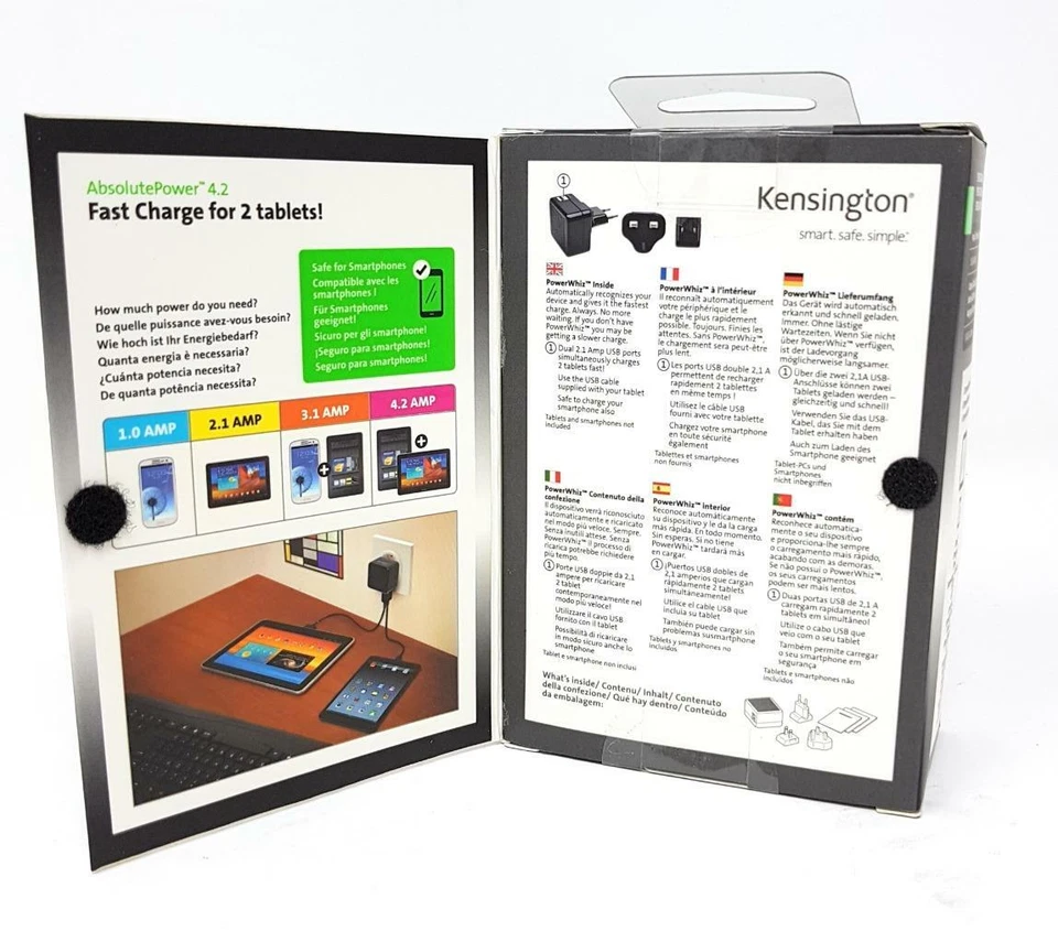 Kensington Dual USB Mains Fast Charge 4.2 Travel Connection for UK, Europe, USA - Image 2 of 4