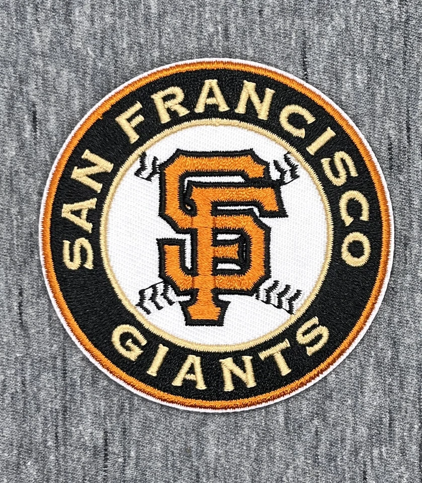 SAN FRANCISCO GIANTS EMBROIDERED IRON ON PATCH 3.0” DIAMETER FREE SHIPPING