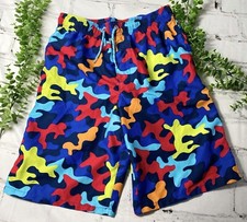 Wonder Nation Boys Swim Board Shorts Multicolor Camo XL 14-16