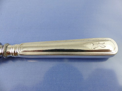 SAXON 1914 LUNCHEON KNIFE HOLLOW HANDLE FRENCH BLUNT BLADE BIRKS STERLING "R" - Picture 2 of 6