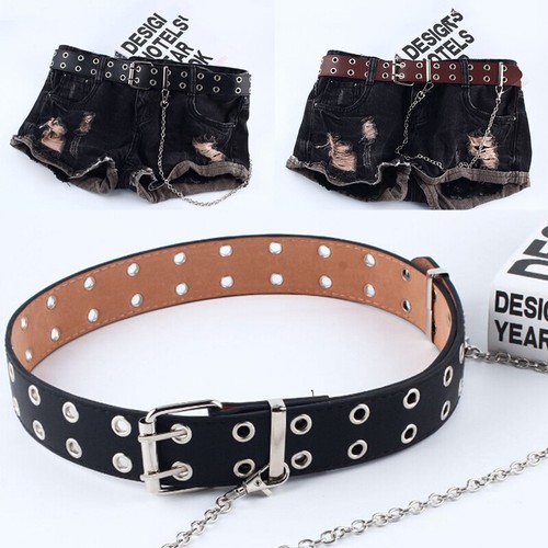 leather chain belt