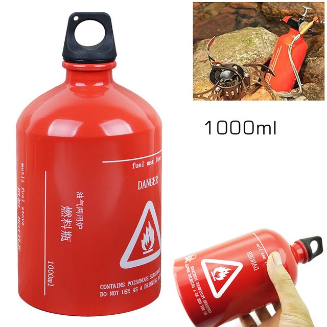 Red 1000ML Gas Oil Fuel Bottle Motorcycle Emergency Petrol Gasoline